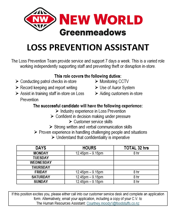 Loss Prevention Assistant